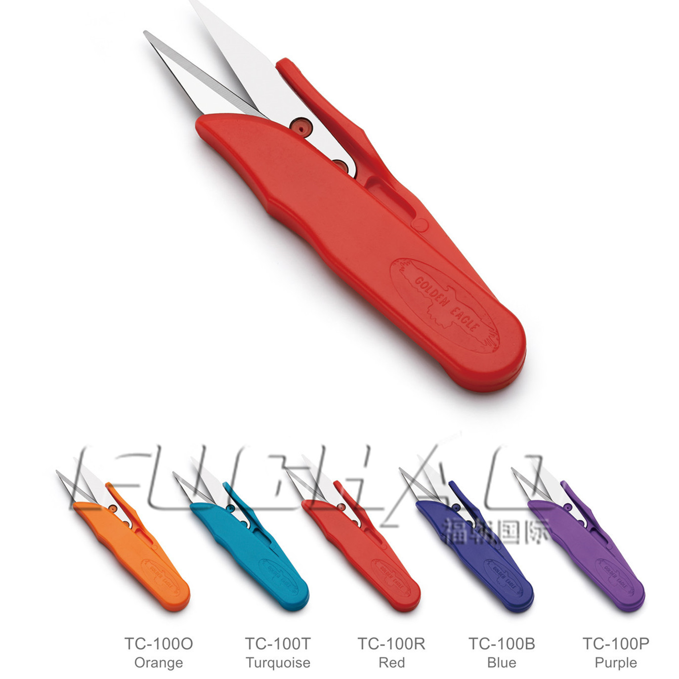 TC100 Golden Eagle Scissors Handle Plastic Yarn Shears Household Cross-stitch colored plastic handle scissors Thread end Yarn shears details Picture