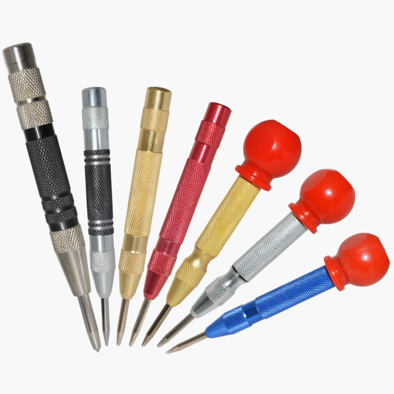 Central punch, high-speed steel punch, fixed-point punch, semi-automatic press-type positioning punch, marking and positioning tool details Picture