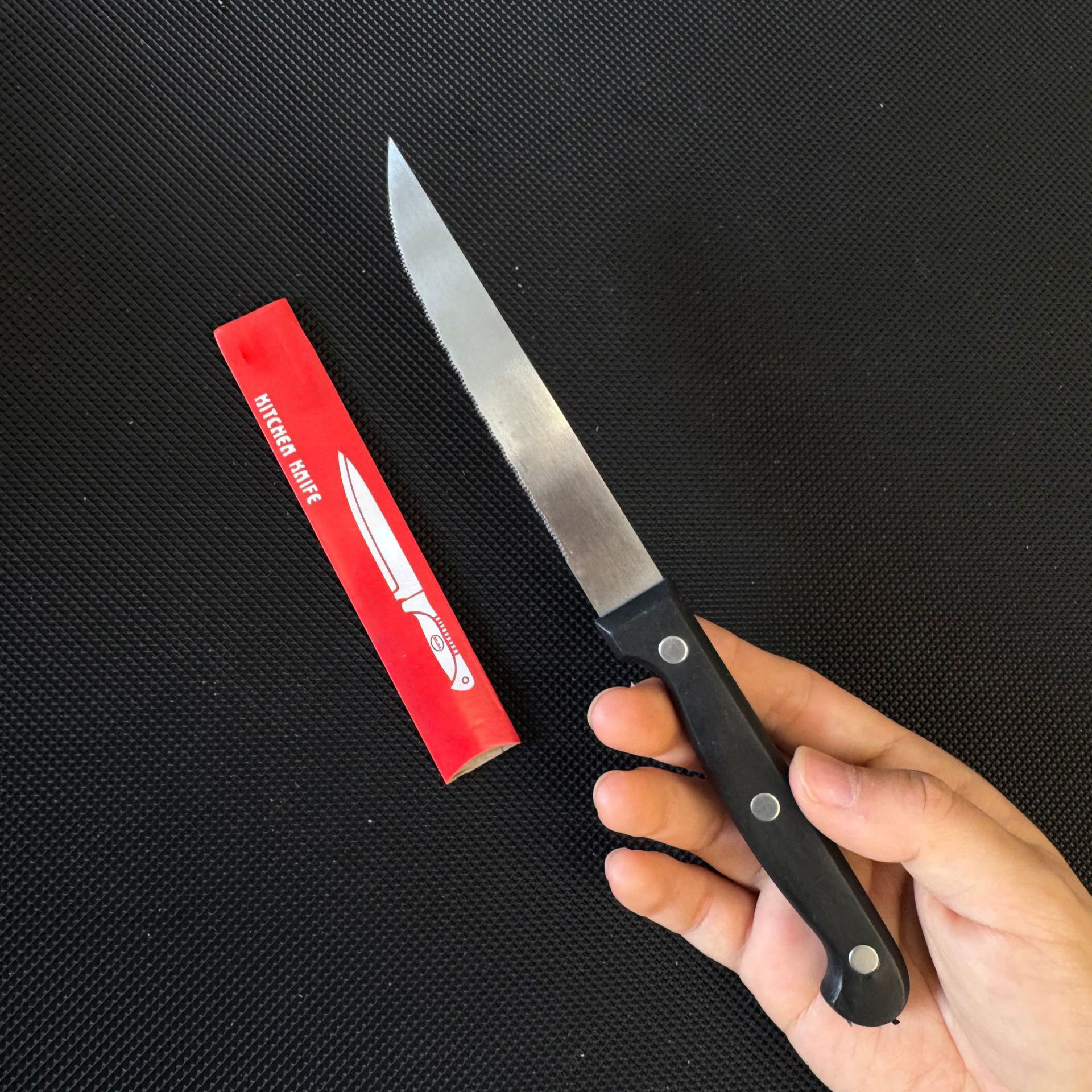 Sharp stainless steel fruit knives, serrated Western dining knives, Western steak knives, hotel and restaurant tableware knives in stock details Picture
