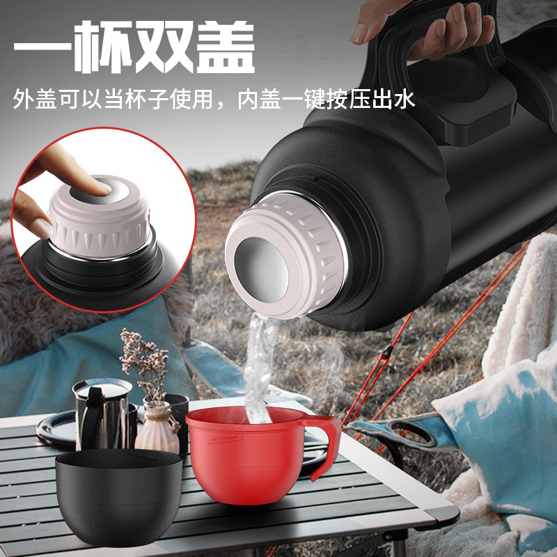 New type of insulated cup, sports water bottle, 304 stainless steel vacuum insulated pot, outdoor portable travel pot, gift customization Application Scenario