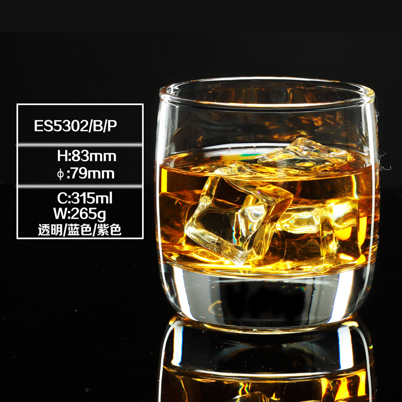 Creative transparent glass cups, beer mugs, restaurant bars, KTV whisky cups, Western-style wine cups, thick-bottomed water cups, beverage cups Specification drawing