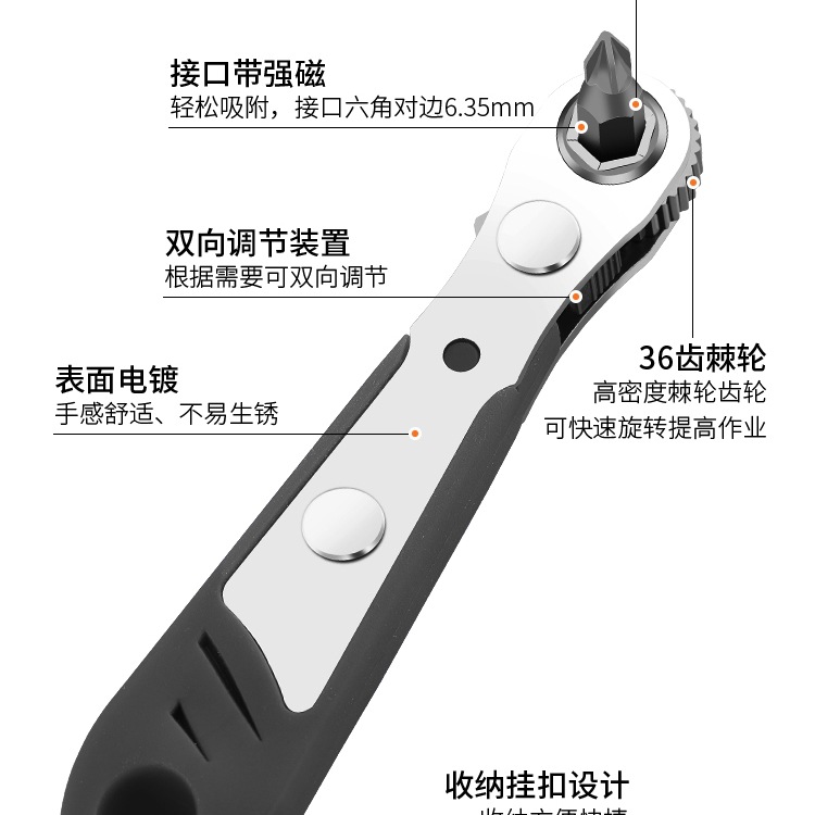 Green Forest Forward and reverse ratchet screwdriver, Right-angle elbow wrench, cross-head screwdriver set, Jin Ye details Picture