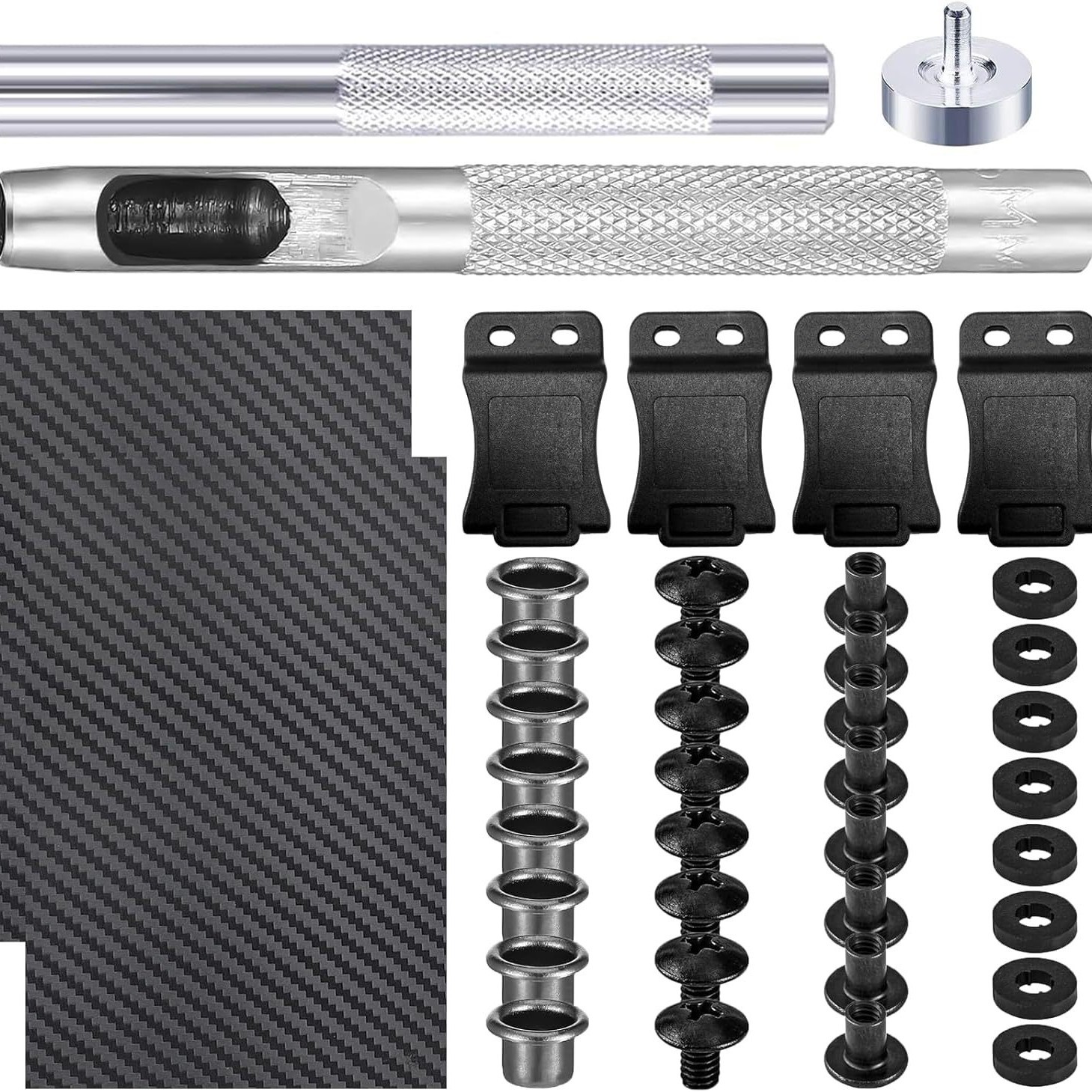 DIY carbon fiber thermoplastic board with clip holes, manual fixator, K sheath accessory, inner diameter 6mm leather case kit full figure