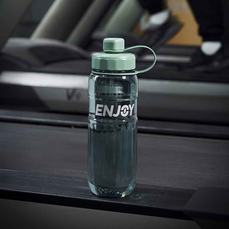 Fuxing large-capacity fitness sports water bottle, plastic cup with high appearance level, men's water cup, portable anti-drop transparent space cup details Picture
