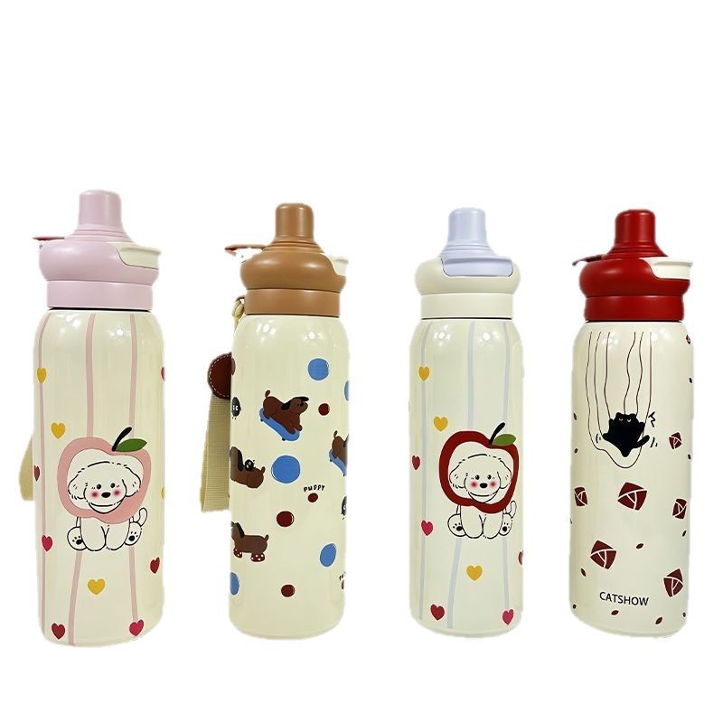 New autumn/winter 2025 baby bottle-shaped insulated cup, large capacity, high appearance level, portable straw, office cup, car cup Item Picture