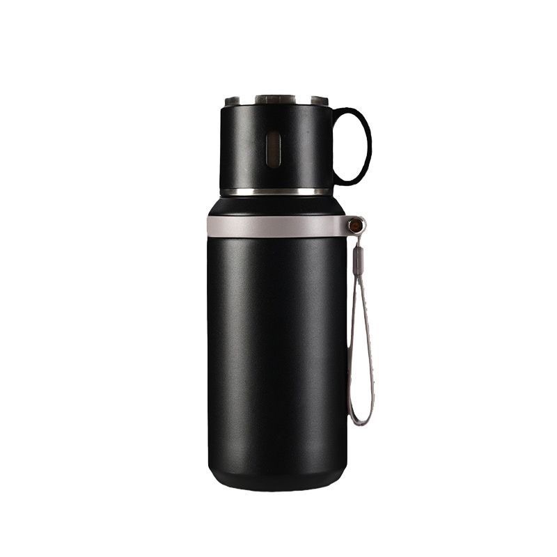 316 stainless steel insulated cup, simple tea brewing cup for men and women, large-capacity fashionable water bottle, portable water cup, bowl lid cup Item Picture