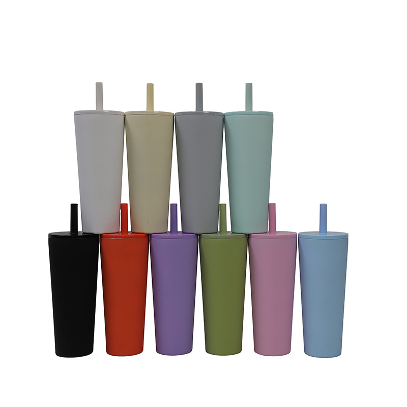 Cross-border bestseller silicone straw stainless steel insulated water cup, high appearance level student high appearance level large-capacity straw cup Item Picture