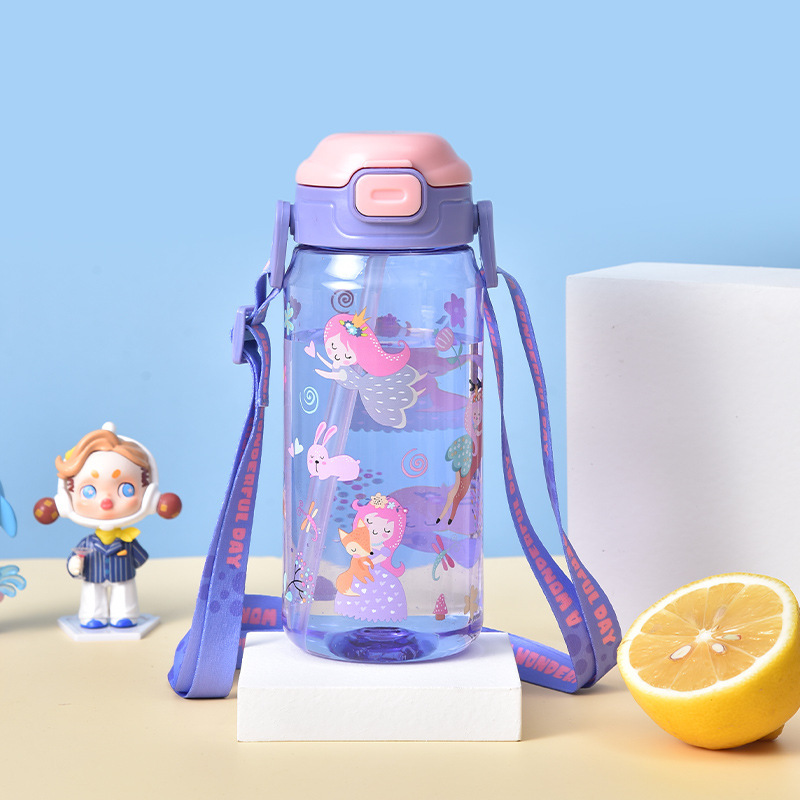 Wholesale of portable summer fitness plastic water bottles for boys, girls, children and students. Colorful and fashionable water bottles from the manufacturer Specification drawing