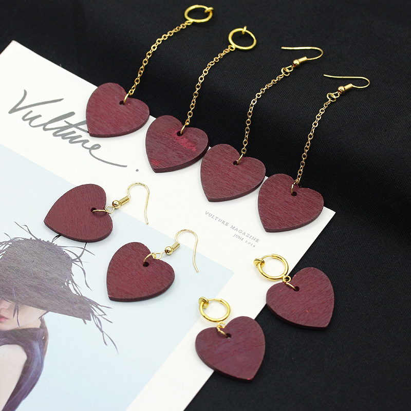 Wholesale of simple Japanese and Korean earrings, sweet candies, five-pointed star stud earrings, personalized long asymmetrical earrings Item Picture