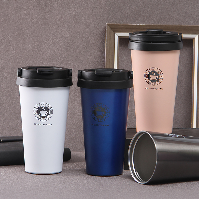 Customized manufacturer American stainless steel handle coffee cups, portable car cups, business gifts, insulated cups details Picture