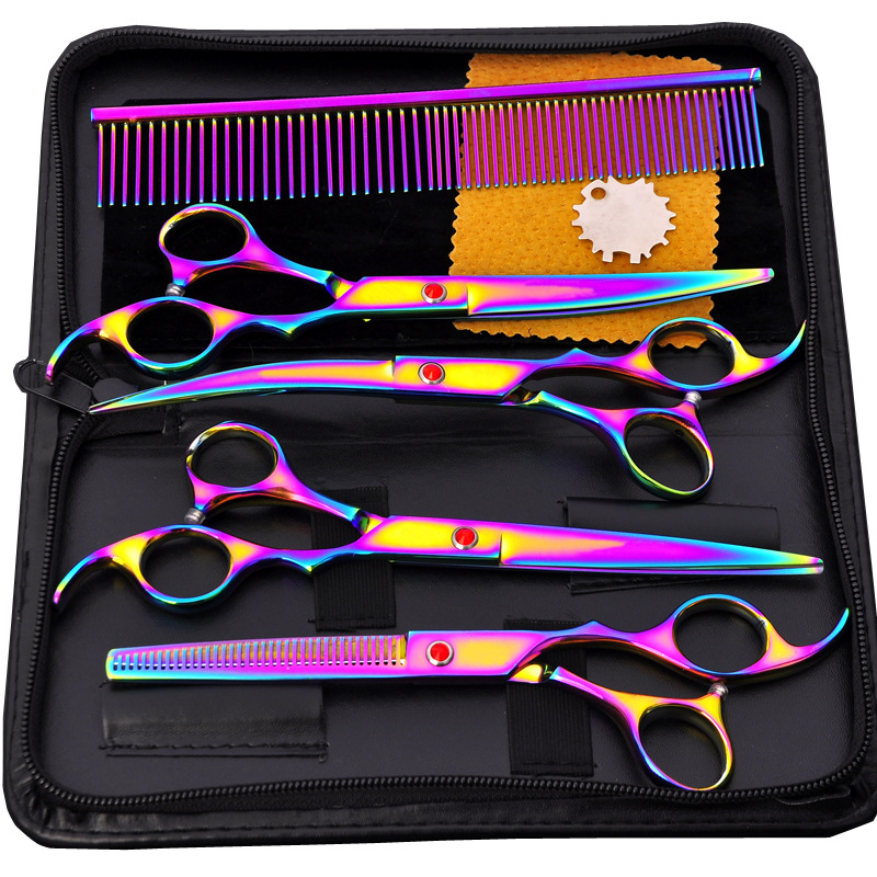 Foreign Teddy dog hair clippers, professional pet scissors, cleaning and grooming tool sets manufacturer, pet scissors sales Item Picture