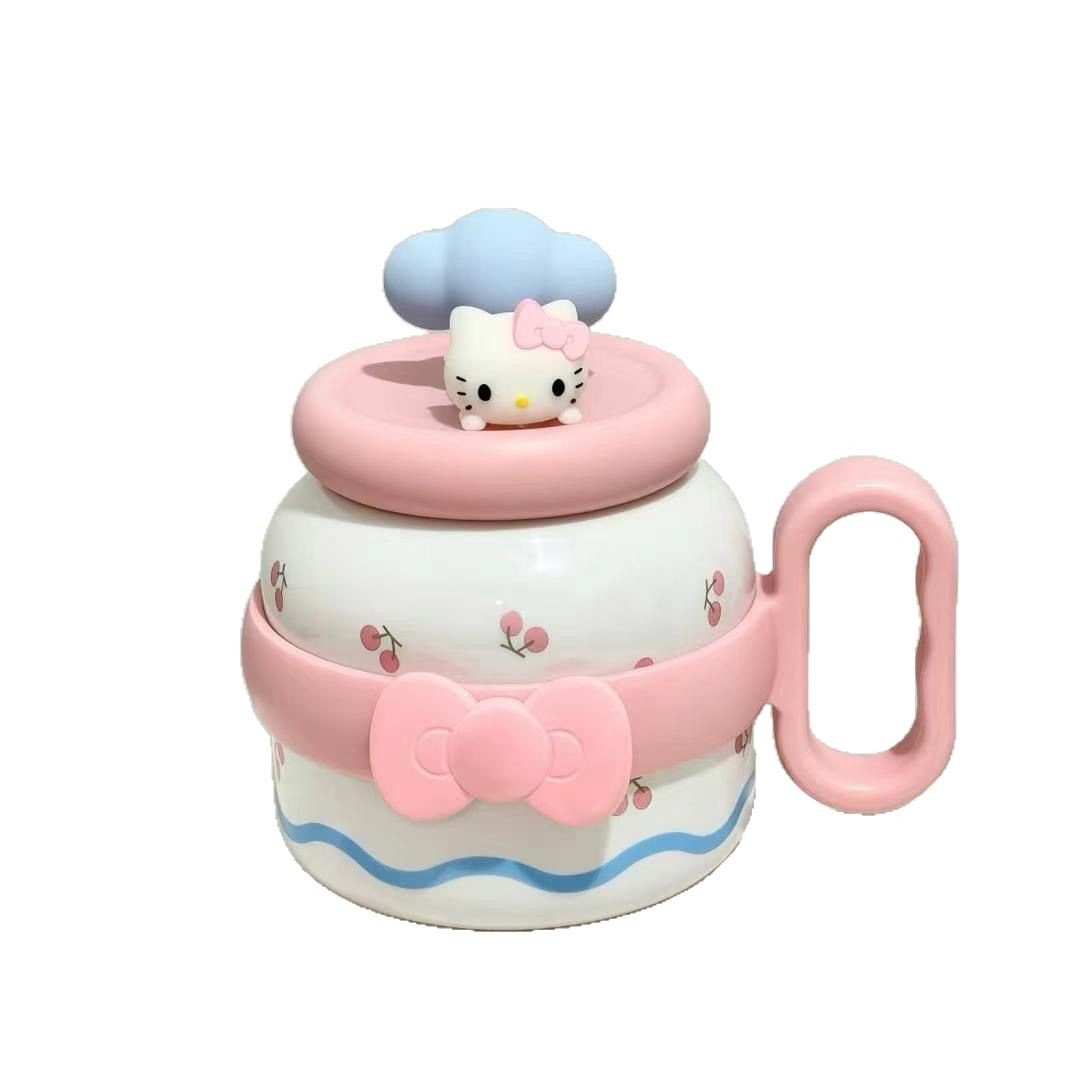 Cute, super adorable, high appearance level, large-belted straw cup, large capacity, high appearance level straws for girls, clearance sale, best-selling gift handle Item Picture