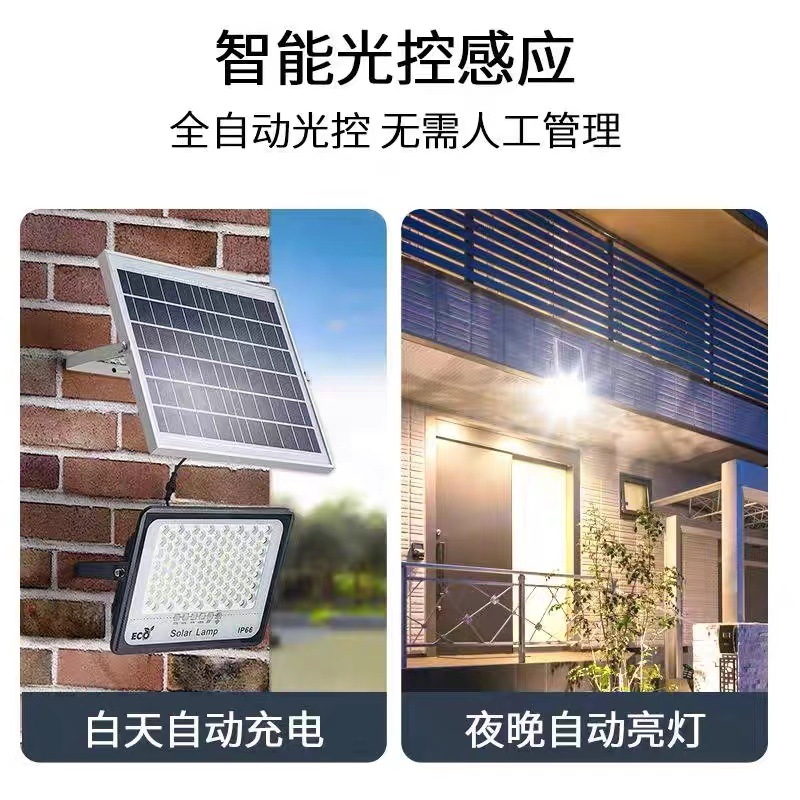 Wholesale of new full-sky Star solar floodlights, led light-controlled waterproof street lamps, timed lighting, outdoor garden lamps details Picture
