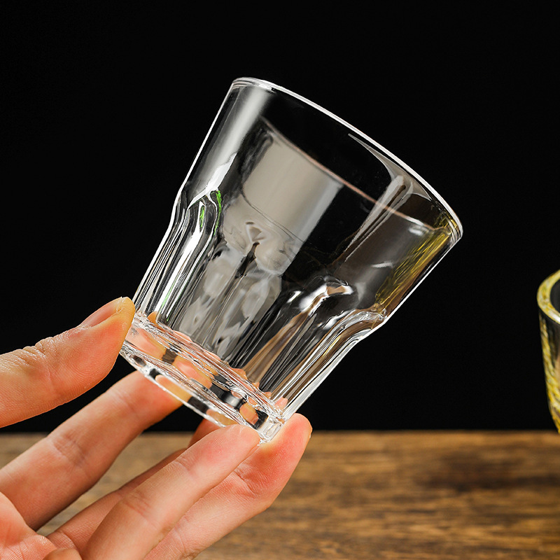 Tempered cups, glass cups, whisky cups, beer cups, water cups, spirits octagonal cups, bars, hotels, restaurants, KTVS, household items Application Scenario