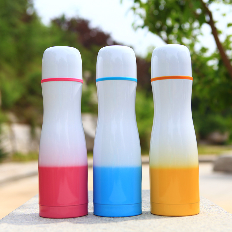 The new LOGO of the 2023 best-selling creative, personalized and fashionable gradient color bowling vacuum insulated cup is directly supplied by the manufacturer full figure