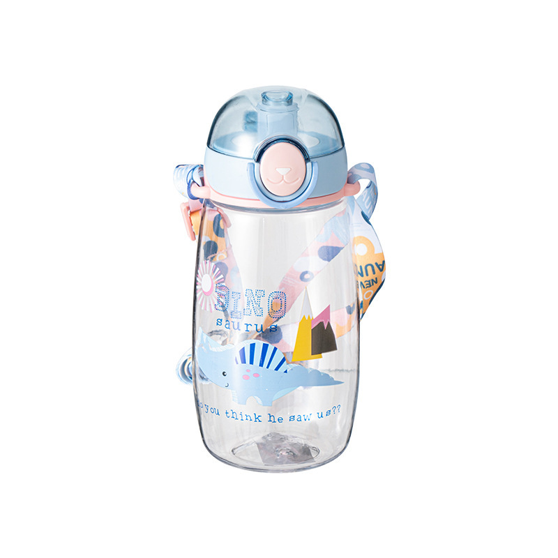 Children's water cup, cute cartoon plastic direct drinking cup, primary school, kindergarten, baby, summer durable and portable water bottle Item Picture