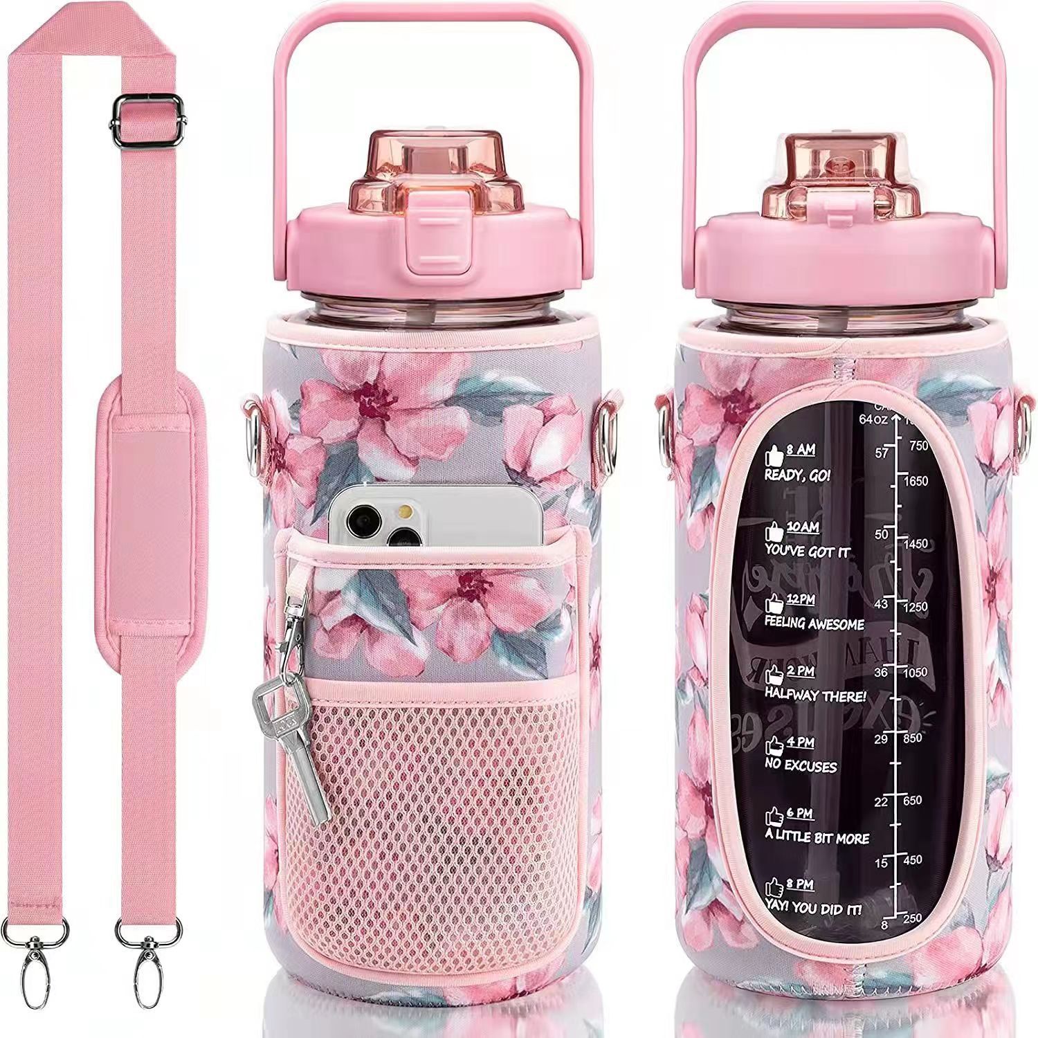Amazon's best-selling space cup with SBR diving material, outdoor sports water bottle cup cover, hand-held shoulder strap and protective case Application Scenario