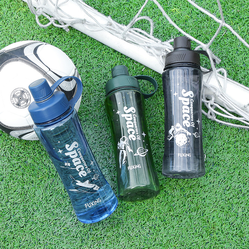 Sports water cups, outdoor large-capacity direct drinking water cups, summer men's and women's high-temperature resistant space cups, anti-drop and anti-leakage plastic cups Specification drawing