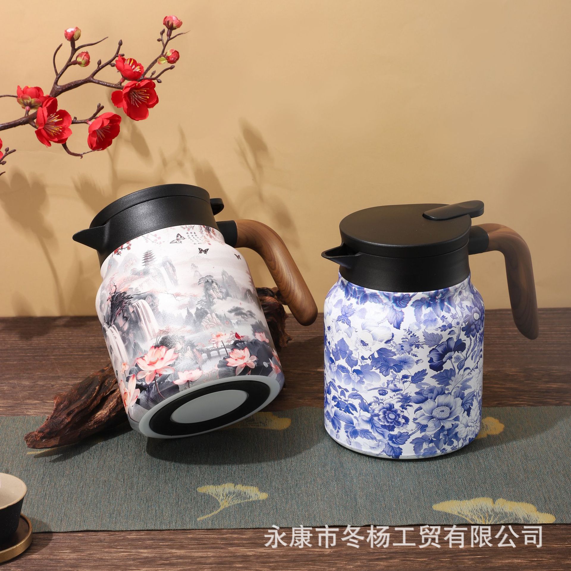 National trend 316 stainless steel stewed teapot with wood grain handle, custom-made portable coffee pot for home use of aged white tea details Picture