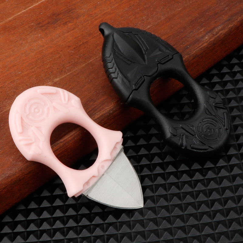 Stainless steel keychain knife neck pocket mini hanging knife unbox express EDC sharp fruit knife Specification drawing