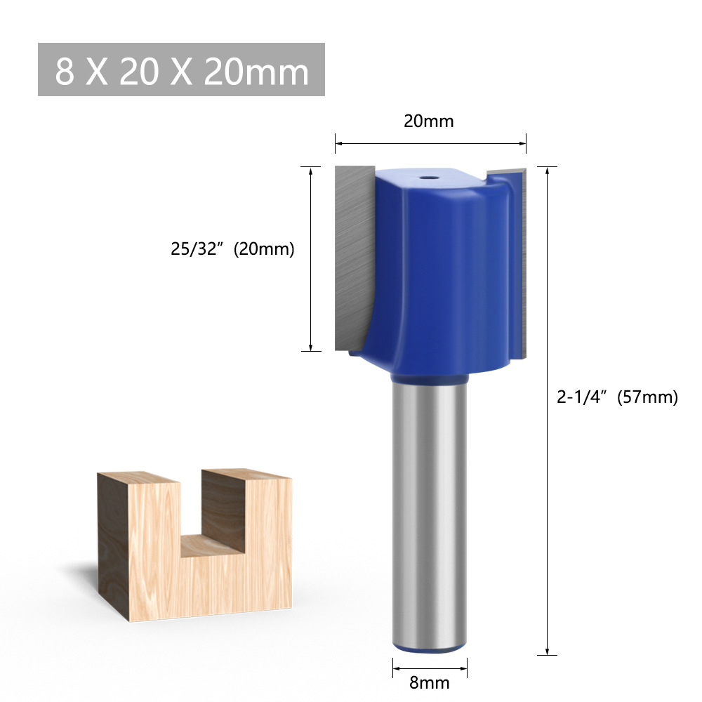 8mm handle extended straight knife woodworking slotting straight knife, double-edge straight knife slotting milling cutter, woodworking milling cutter undefined