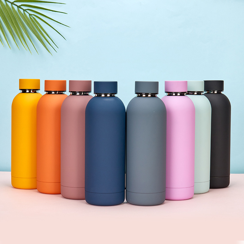 Customized inner 304 and outer 201 stainless steel insulated cups, vacuum cola bottles, portable car sports water bottles for students full figure