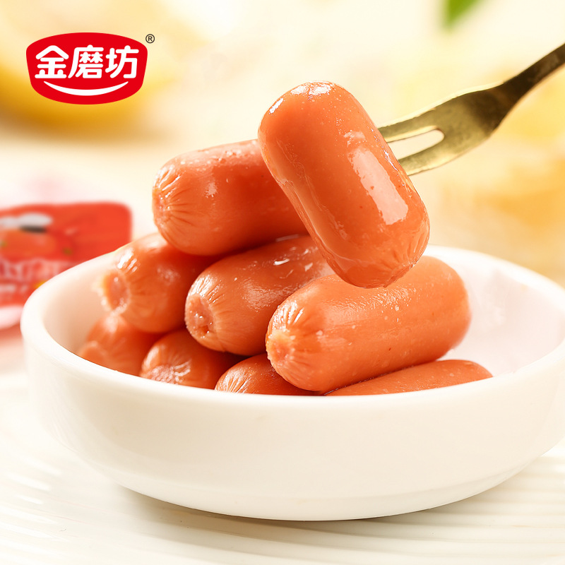 Spicy casual sausage snacks, mini meat jujube 2-piece sausage, small package of corn sausage, thumb sausage, zero food Specification drawing