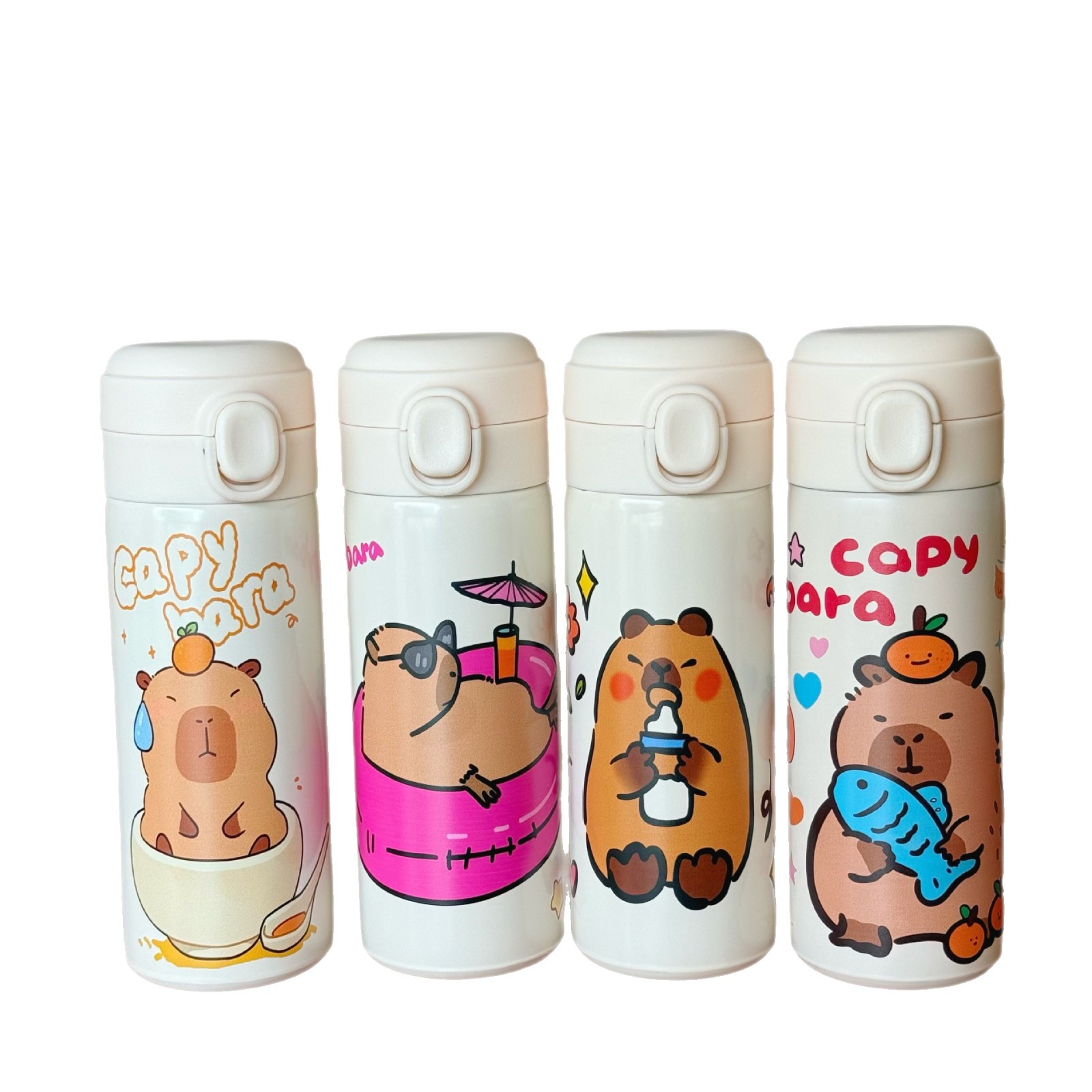 New 304 stainless steel Capibara high appearance level insulated cup, student cartoon water cup, portable direct drinking water cup Item Picture