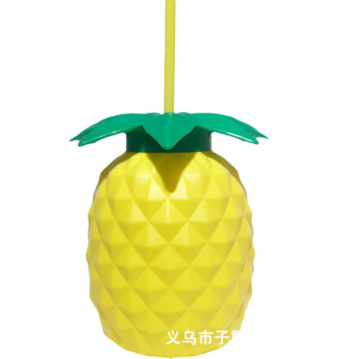 Manufacturer's in-stock cross-border best-selling straw cups, beach children's juice drink water cups, new three-color pineapple straw cups Item Picture