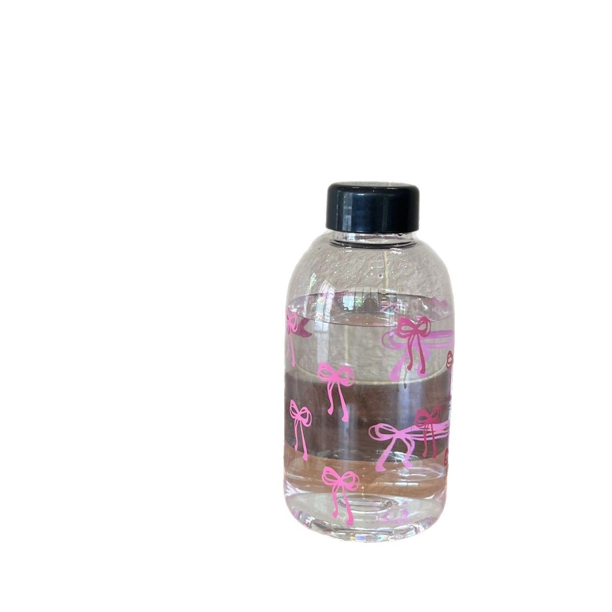 The new summer ins big fat plastic cup is cute and has a high level of appearance. The bow water cup is a portable water cup for female office workers Item Picture