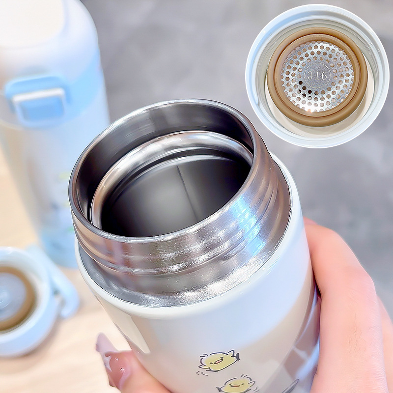 Sanrio official insulated cup for girls, high appearance level, cute water cup, cartoon direct drinking cup, new portable student water cup Specification drawing