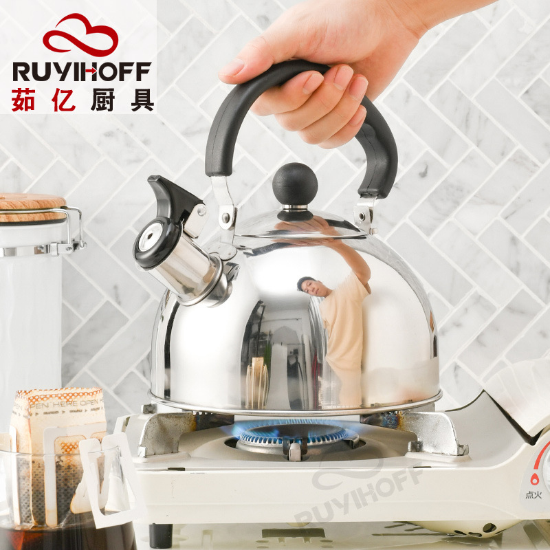 Wholesale of new stainless steel sounding kettles, Amazon cross-border sounding kettles, folding handles, European-style kitchenware full figure