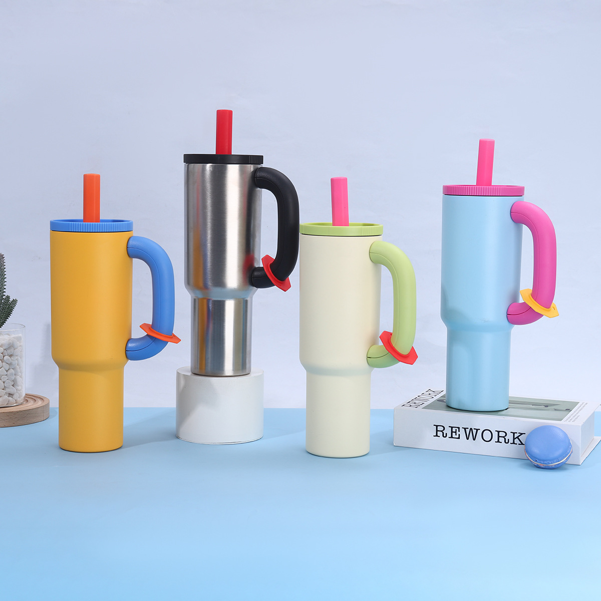 New 304 stainless steel insulated cup, double-layer vacuum large-capacity car cup, outdoor portable ice cup details Picture