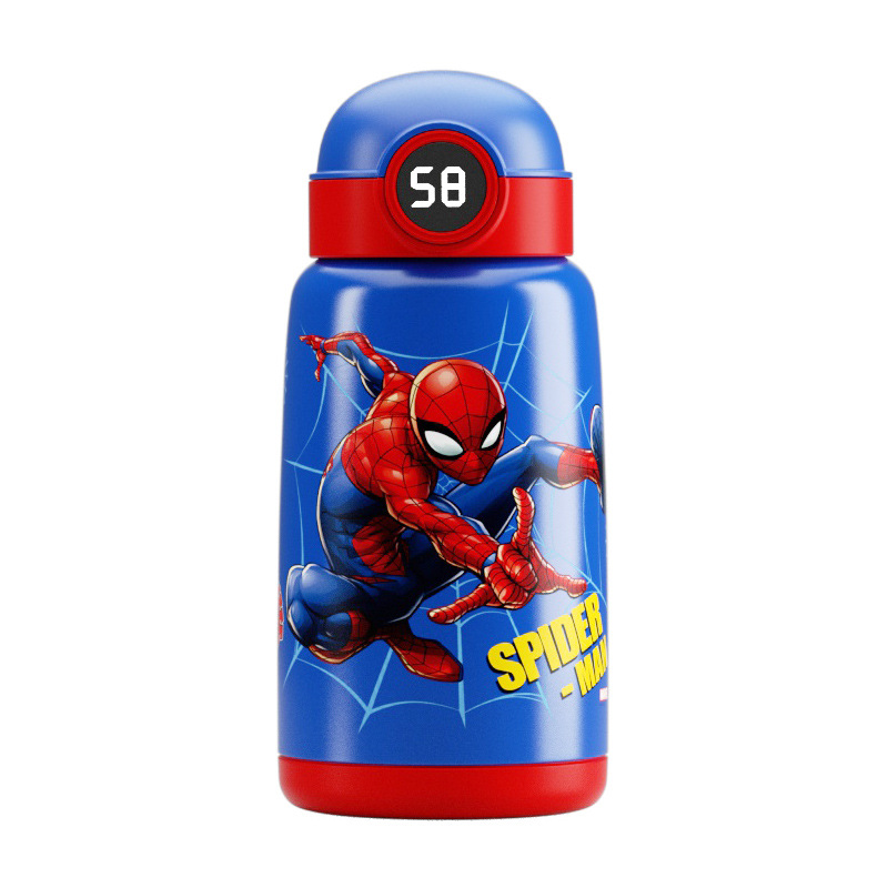 Disney official smart insulated cup 316 stainless steel cartoon children's water cup Portable straw cup gift box set Item Picture