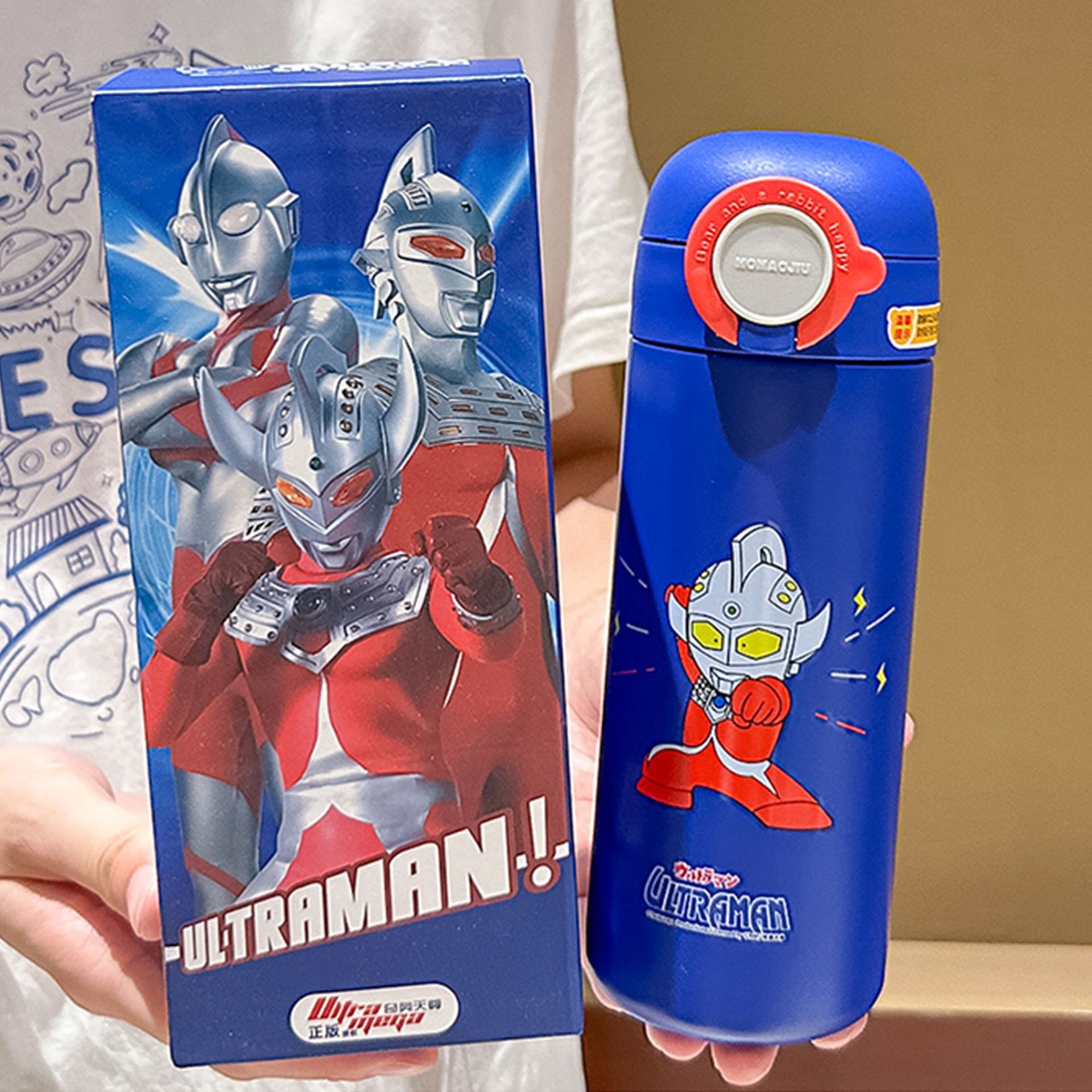Ultraman co-branded insulated cups, genuine boys' and children's straw cups, join hands to enhance the appearance level of stainless steel cups Application Scenario