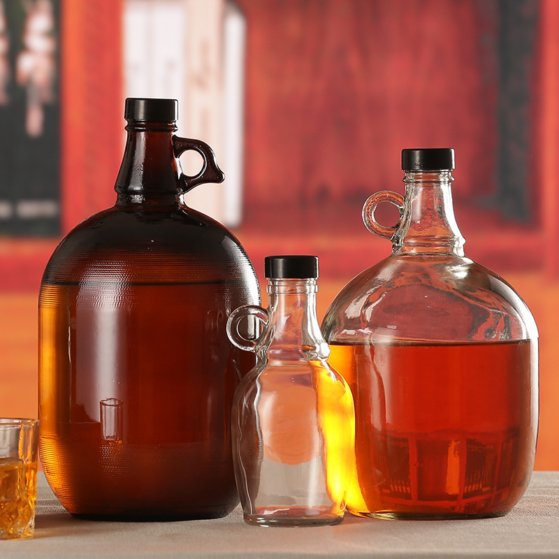 Large homemade wine bottles, California red wine bottles, 3/4/6/8 jin each, handle sealed cans, medicinal wine and fruit wine bottles details Picture