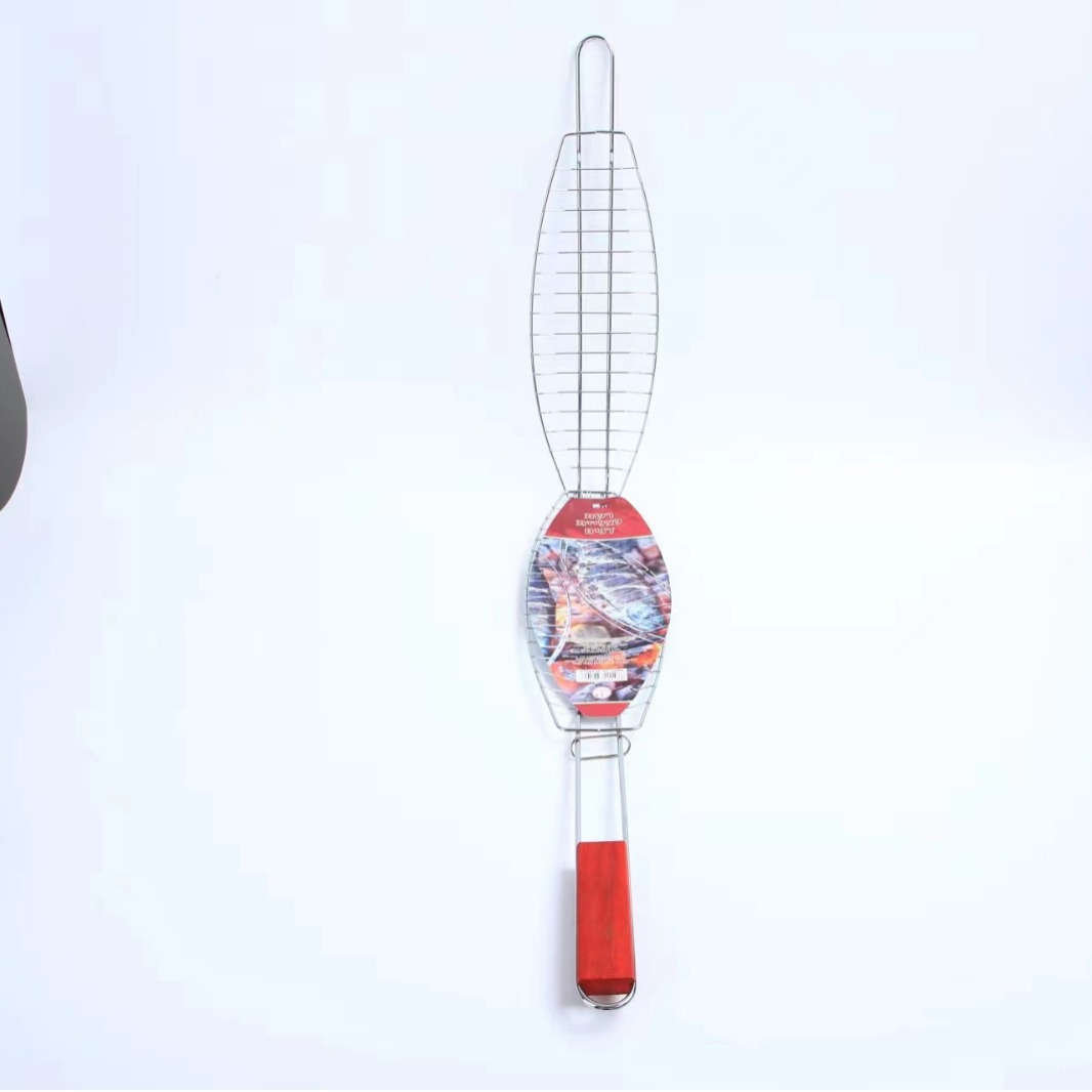 Stainless steel barbecue tongs, fish tongs, household, professional and commercial, large and small barbecue nets Application Scenario
