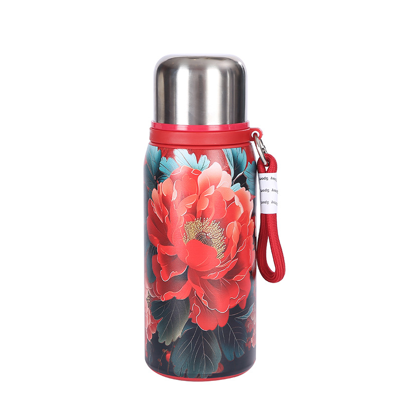 Wholesale of new 316 stainless steel insulated cups for men and women with high appearance standards, vacuum water cups, outdoor portable cups and lifting rope cups Item Picture