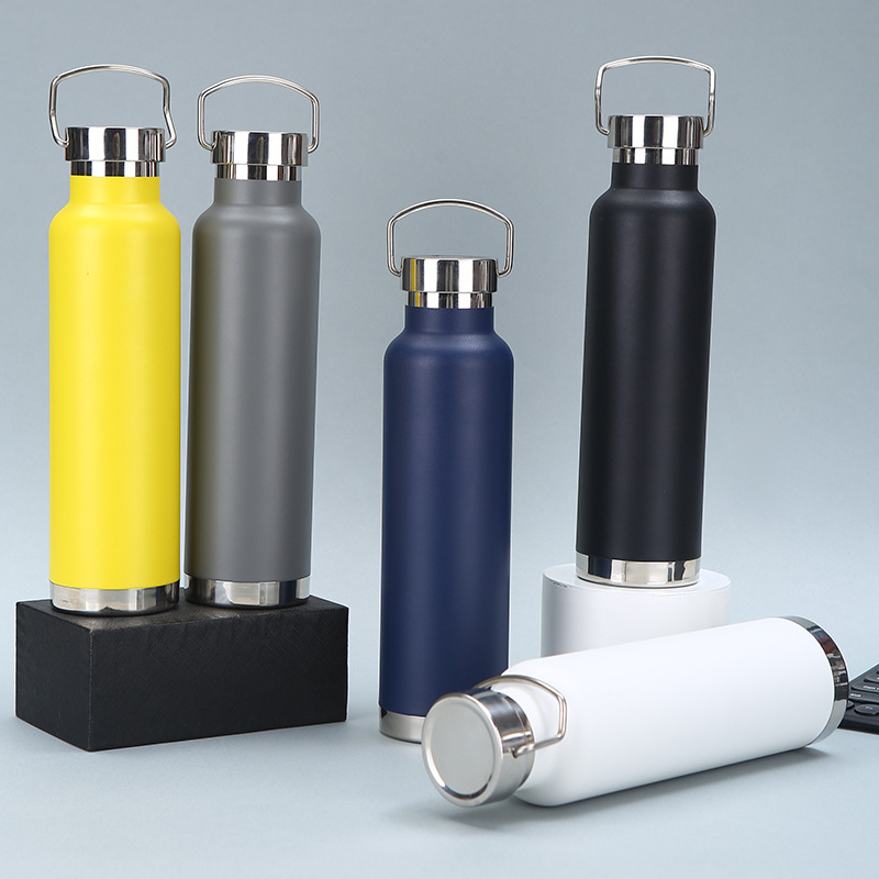 American-style large-mouth sports kettle, 304 double-layer stainless steel sports bottle, space kettle, outdoor sports insulated cup details Picture