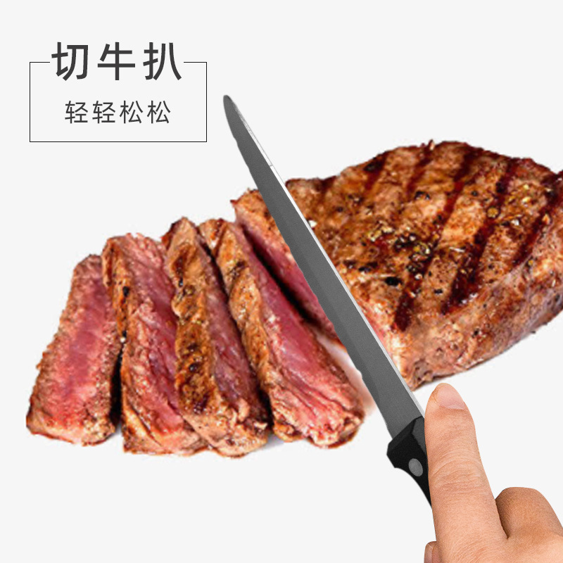 Wholesale stainless steel serrated steak knives, Nordic-style Western-style fruit and vegetable knives, and household camping steak knives from Yangjiang manufacturers details Picture