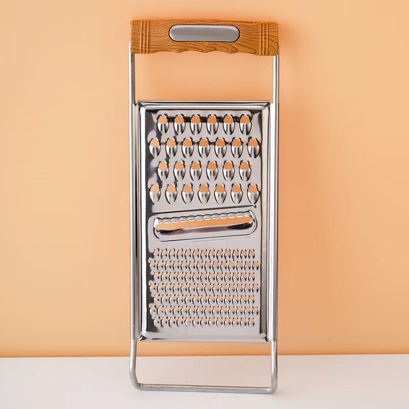 Multi-functional kitchen grater, vegetable and fruit slicer, potato and cucumber slicer, garlic and ginger grinder, wood-grain handle, small kitchen tools details Picture