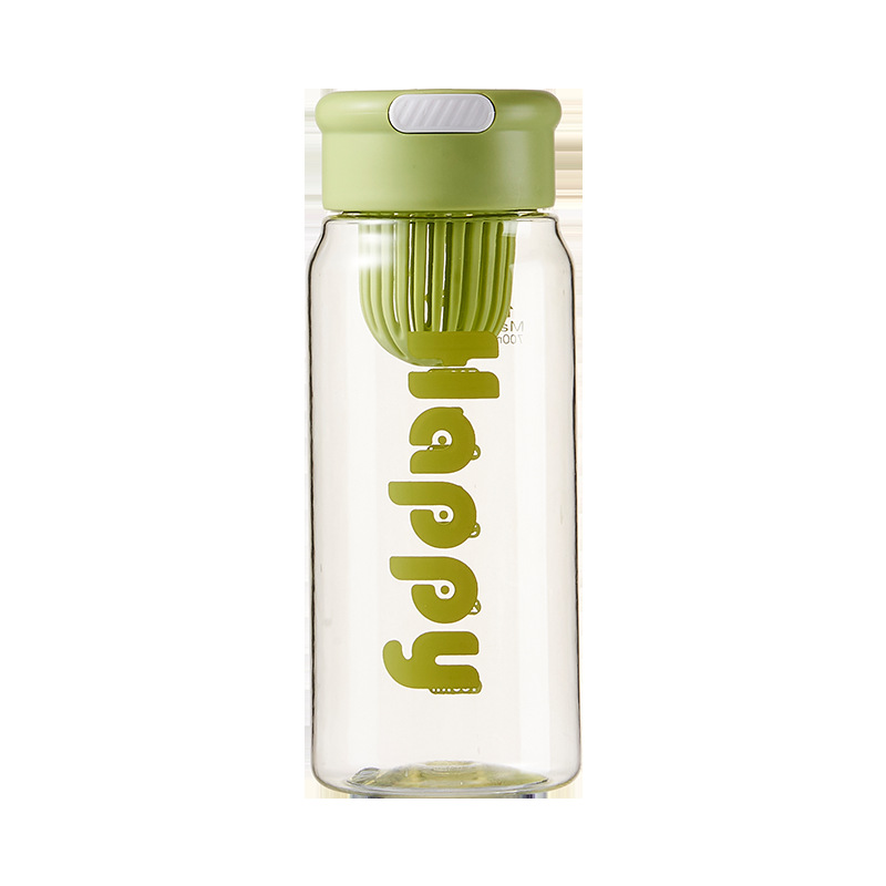 Simple water cup with tea strout, portable plastic water cup, silicone handle, high appearance level, direct drinking cup, space cup wholesale customization Item Picture