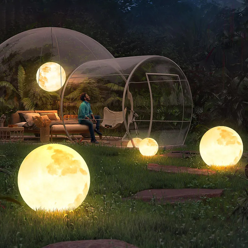 Moon lamps, floor lamps, courtyard landscape lighting fixtures, outdoor decorative decorations, planet lamps, event creative chandeliers, moon lamps full figure