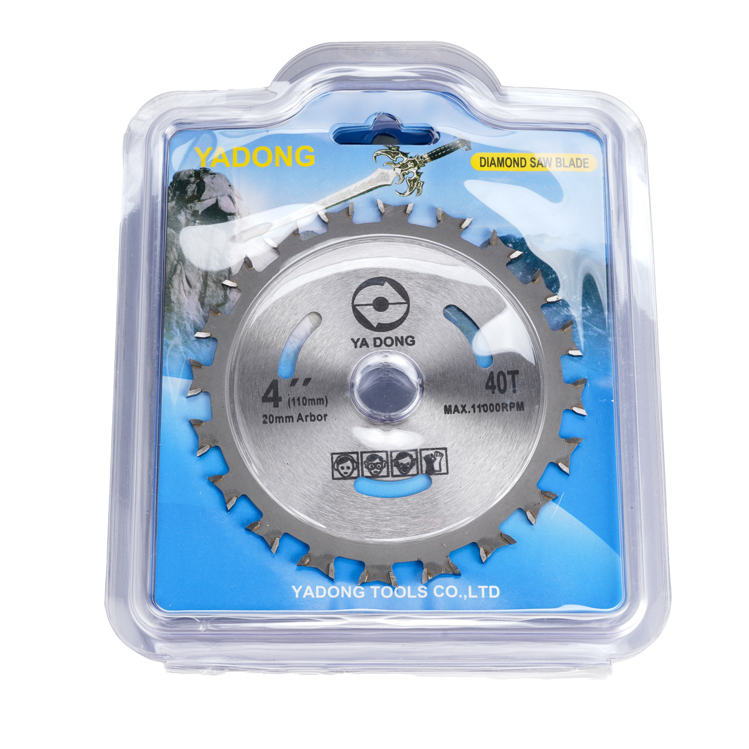4-inch double-sided tooth woodworking alloy saw blade, double-tooth cemented carbide cutting blade, 4*20*2 double-head tooth circular saw blade Item Picture