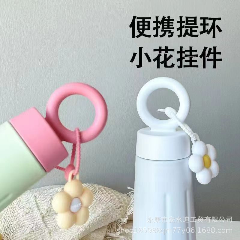 Simple and high-appearance petal-shaped insulated cup, large-capacity 316 stainless steel portable water cup for girls' outdoor sports details Picture
