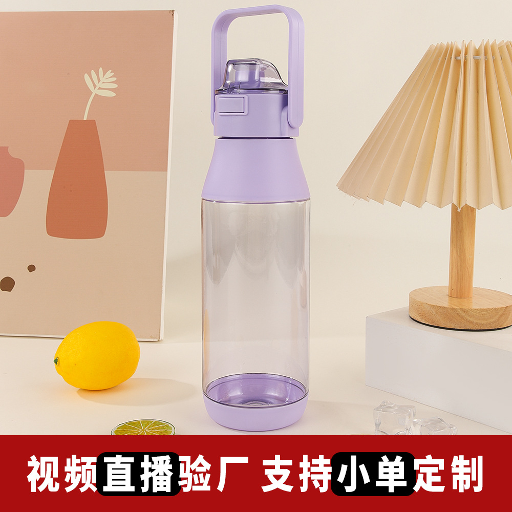 Large-capacity TRITAN water cup, 2L plastic, hand-held, bouncy lid, outdoor Amazon sports portable water bottle full figure