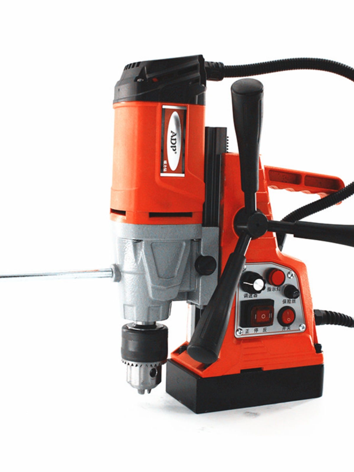 Magnetic drill, German double guide rail magnetic base drill, magnetic drill, iron suction drill, portable drilling machine, drilling and tapping magnetic suction drilling machine details Picture