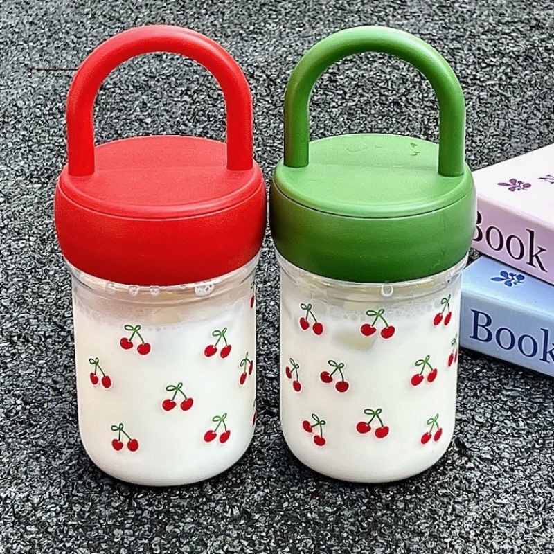 Korean version of ins simple and portable letter water cup with lid, minimalist style, suitable for both boys and girls, school office insulated cup Specification drawing