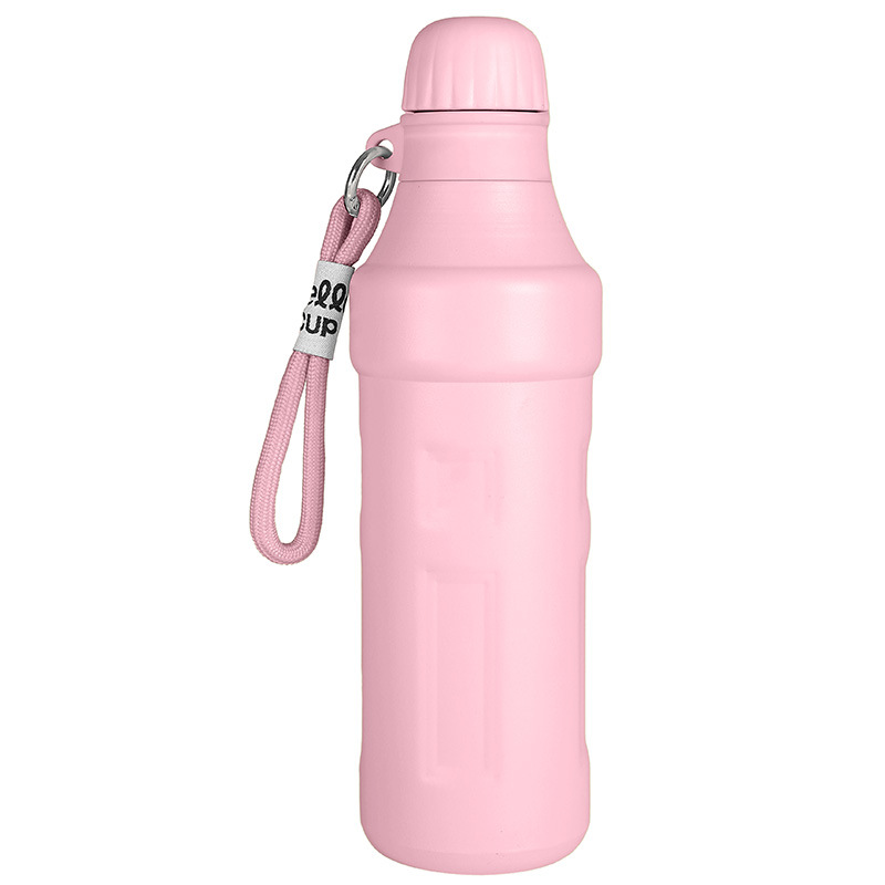 Cross-border portable stainless steel cola bottle, large-capacity insulated cup, double-layer sports water cup, vacuum car water bottle, lifting rope Item Picture