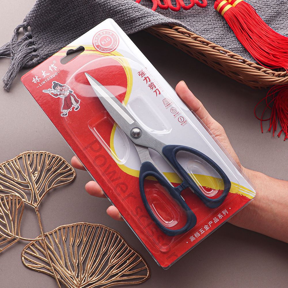 Lin Taizuo brand's ultra-high-end customized hard card stainless steel powerful kitchen household scissors, paper-cutting office scissors Application Scenario